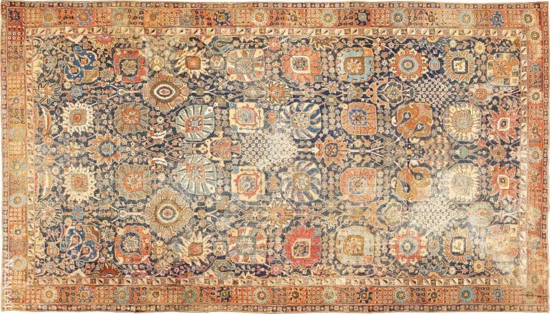 Antique 17th Century Persian Vase Kerman Carpet Antique 17th Century Persian Vase Kerman Carpet Nazmiyal