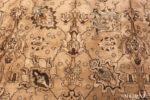 Close Up Vintage Tabriz Persian Rug Scrolls 70282 from Nazmiyal NYC