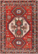 Antique Caucasian Kazak Rug 70168 by Nazmiyal NYC