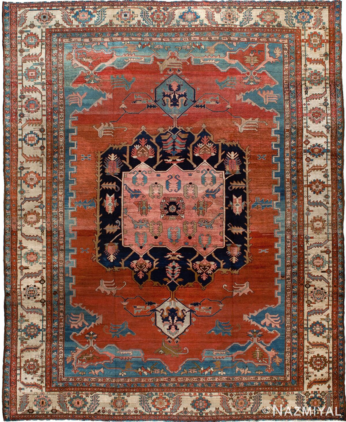 Antique Persian Heriz Rug by Nazmiyal