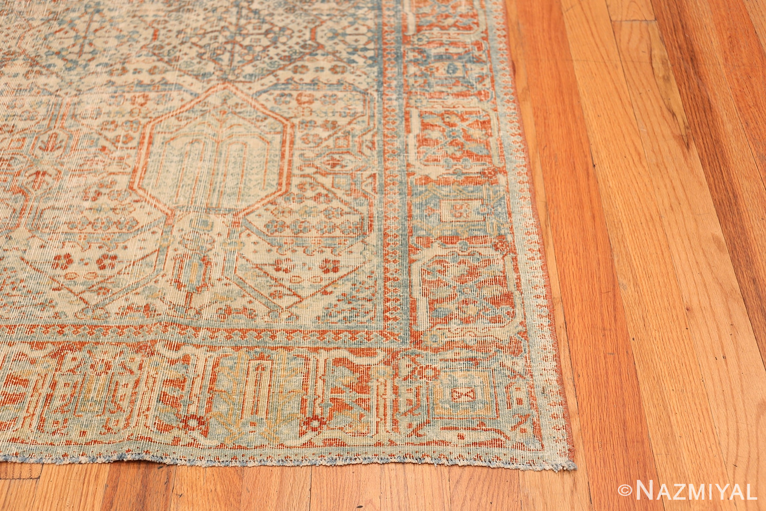 Corner Of Vintage Joshaghan Persian Rug 70280 by Nazmiyal NYC
