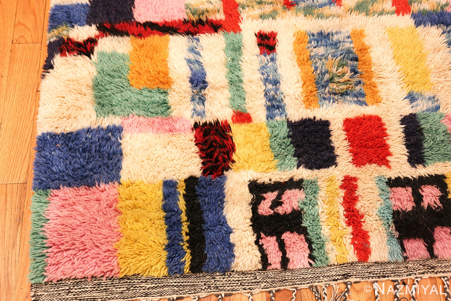 Corner Vintage Swedish Rya Shag Rug 70286 by Nazmiyal NYC