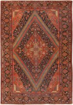 Antique Persian Mohtasham Kashan Rug 70307 by Nazmiyal NYC