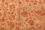 Close Up Antique Oushak Turkish Rug 70317 by Nazmiyal NYC