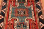 Close Up Antique Tribal Kazak Caucasian Rug 70302 by Nazmiyal NYC