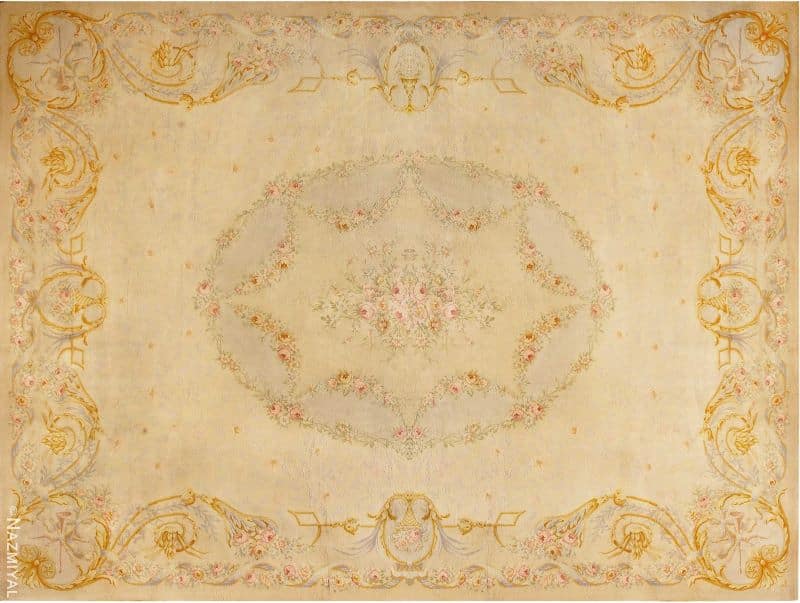 Floral Savonnerie Rug Floral Savonnerie Rug Nazmiyal