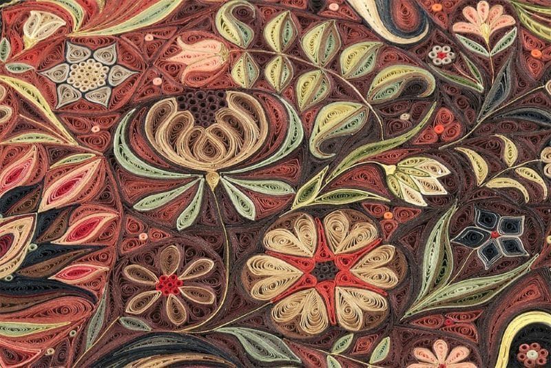 Lisa Nilsson Paper Carpet Close Up Lisa Nilsson Paper Quilling Carpet Closeup Nazmiyal