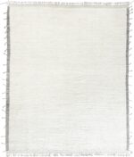 Soft Solid White Field Modern Plush Boho Chic Rug #142745438 by Nazmiyal Antique Rugs