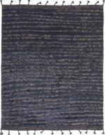 Plush Blue and Charcoal Modern Boho Chic Area Rug #142805637 by Nazmiyal Antique Rugs