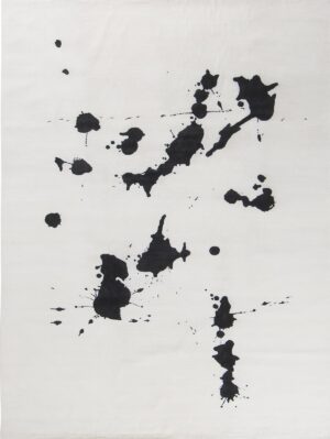 White and Black Modern Expressionist 9 x 12 Size Paint Spatter Rug #152702251 by Nazmiyal Antique Rugs