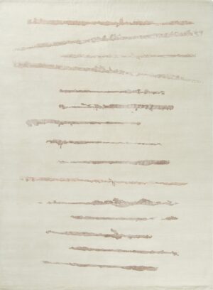 Soft Beige Linear Design Expressionist Modern 9 x 12 Size Rug #152702461 by Nazmiyal Antique Rugs