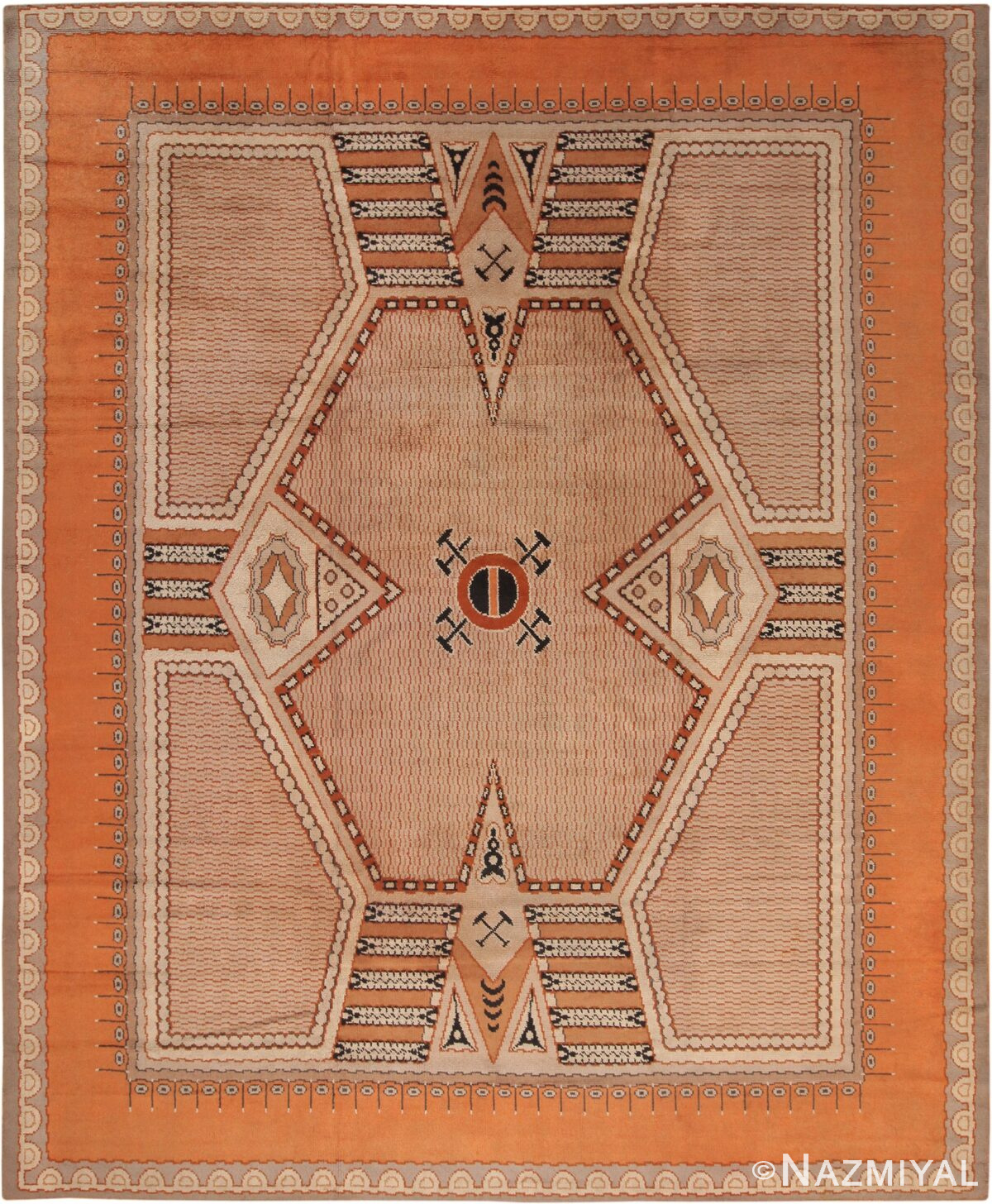 Antique Art Deco French Rug 70187 by Nazmiyal NYC