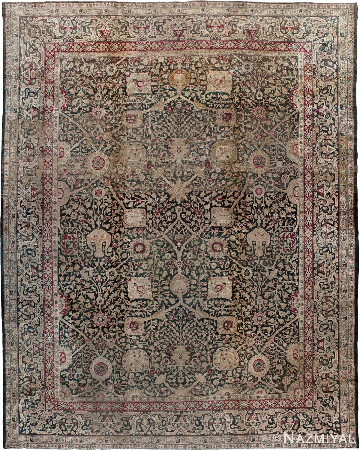 Antique Indian Agra Rug Nazmiyal