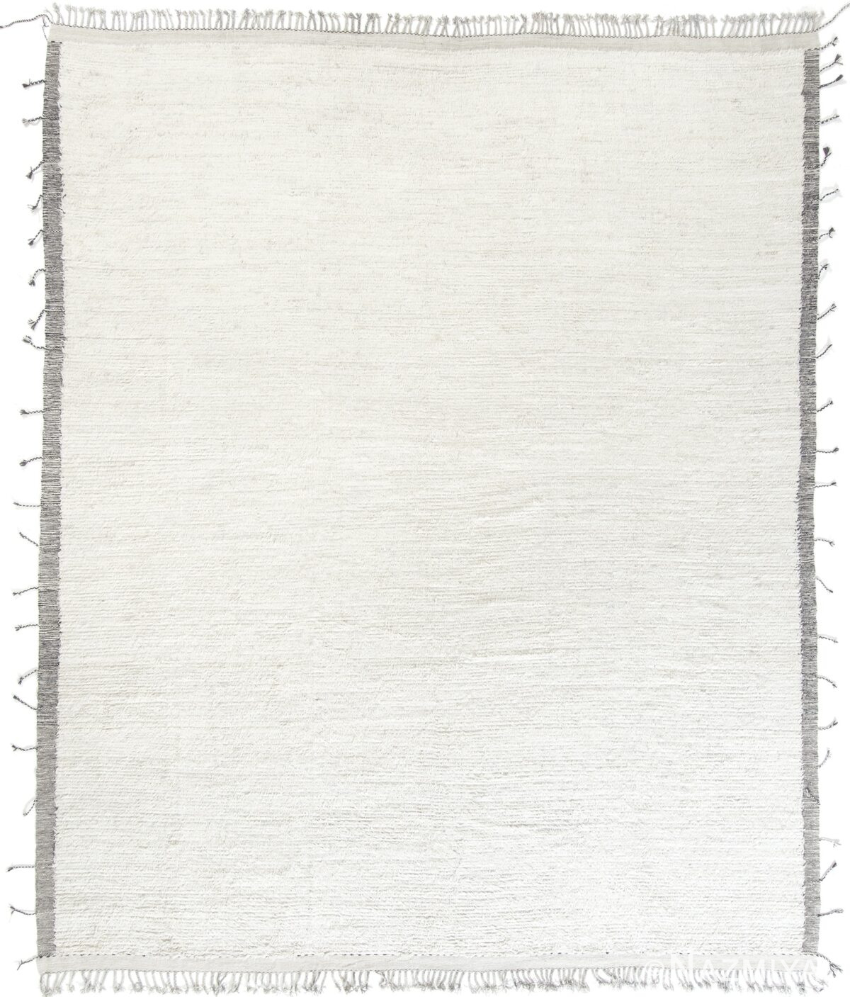 Soft Solid White Field Modern Plush Boho Chic Rug #142745438 by Nazmiyal Antique Rugs