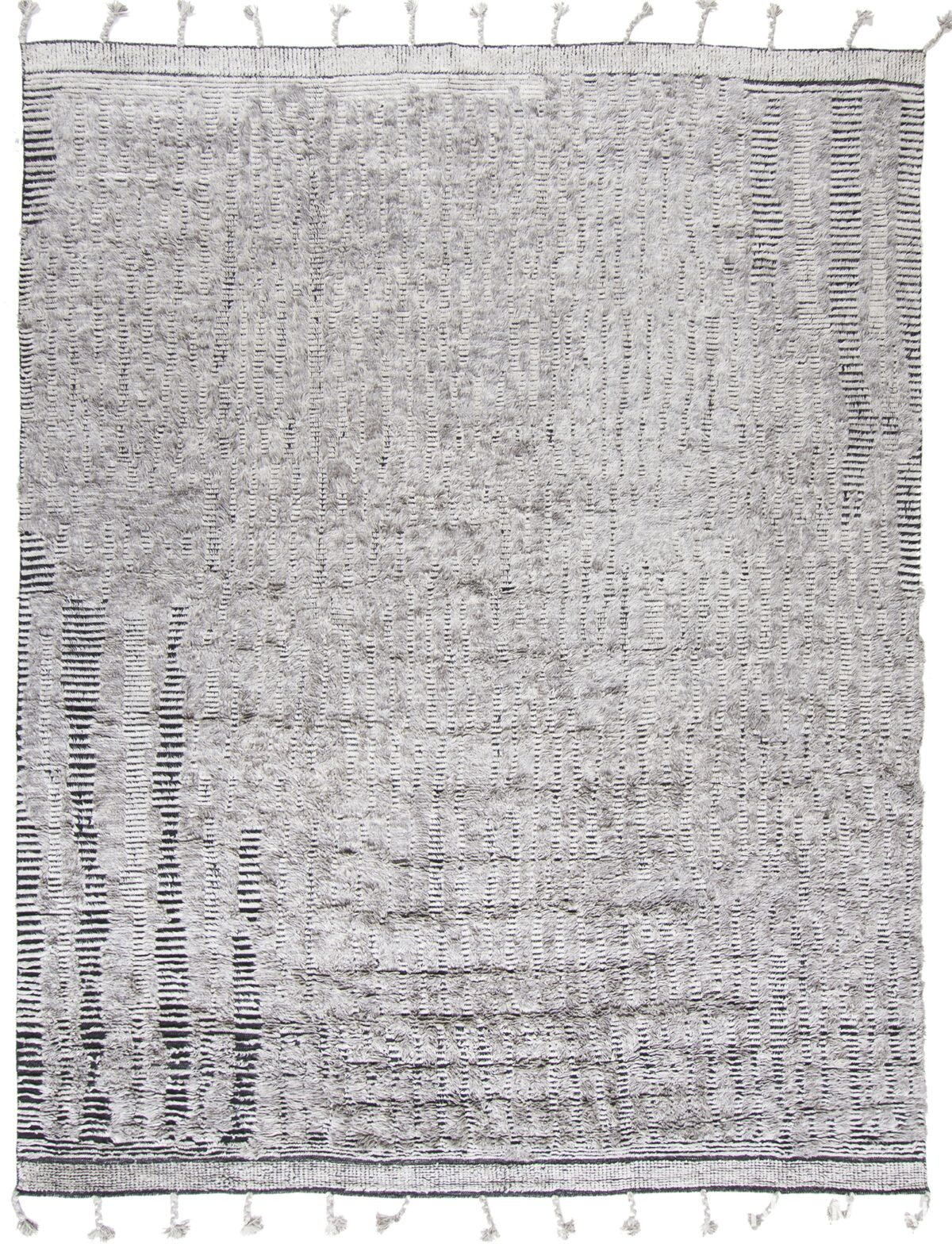Textured Neutral Soft Plush Wool Modern Boho Chic Rug #142806441 by Nazmiyal Antique Rugs