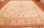 Whole View Of Antique Turkish Oushak Rug 49691 by Nazmiyal NYC