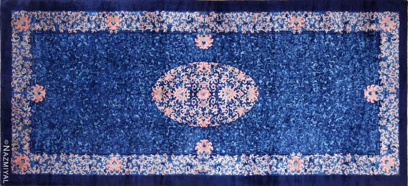 Oversized Antique Blue Chinese Rug Oversized Antique Blue Chinese Rug Nazmiyal
