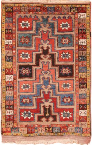Antique Turkish Karapinar Rug 70346 by Nazmiyal NYC