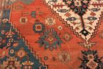 Close Up Antique Persian Bakshaish Rug 70318 by Nazmiyal NYC