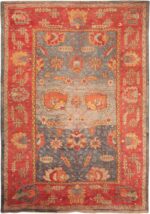 Large Antique Turkish Oushak Rug 49596 by Nazmiyal NYC