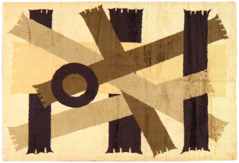 Vintage Mid Century Swedish Rya Shag Rug Vintage Mid Century Swedish Rya Shag Rug Nazmiyal