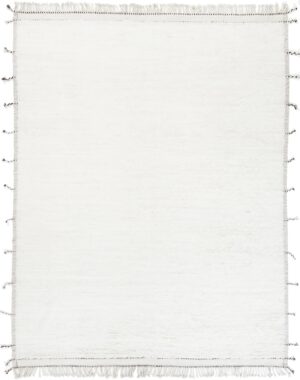 Solid White Plush Pile Contemporary Modern Boho Chic Rug #142778804 by Nazmiyal Antique Rugs