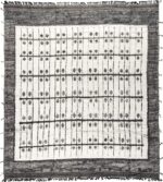 Tribal Design White and Gray Modern Boho Chic Wool Rug #142794124 by Nazmiyal Antique Rugs