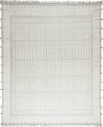 Grid Design Neutral Large Modern Boho Chic Area Rug #142815819 by Nazmiyal Antique Rugs