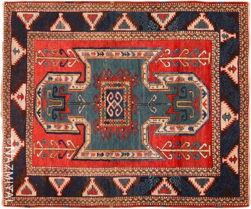 Vintage Tribal Caucasian Kazak Rug Small Size Vintage Tribal Caucasian Kazak Rug Nazmiyal