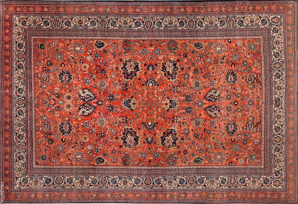 Rustic Antique Persian Tabriz Rug #71574 Rustic Antique Persian Tabriz Rug #71574 by Nazmiyal Antique Rugs