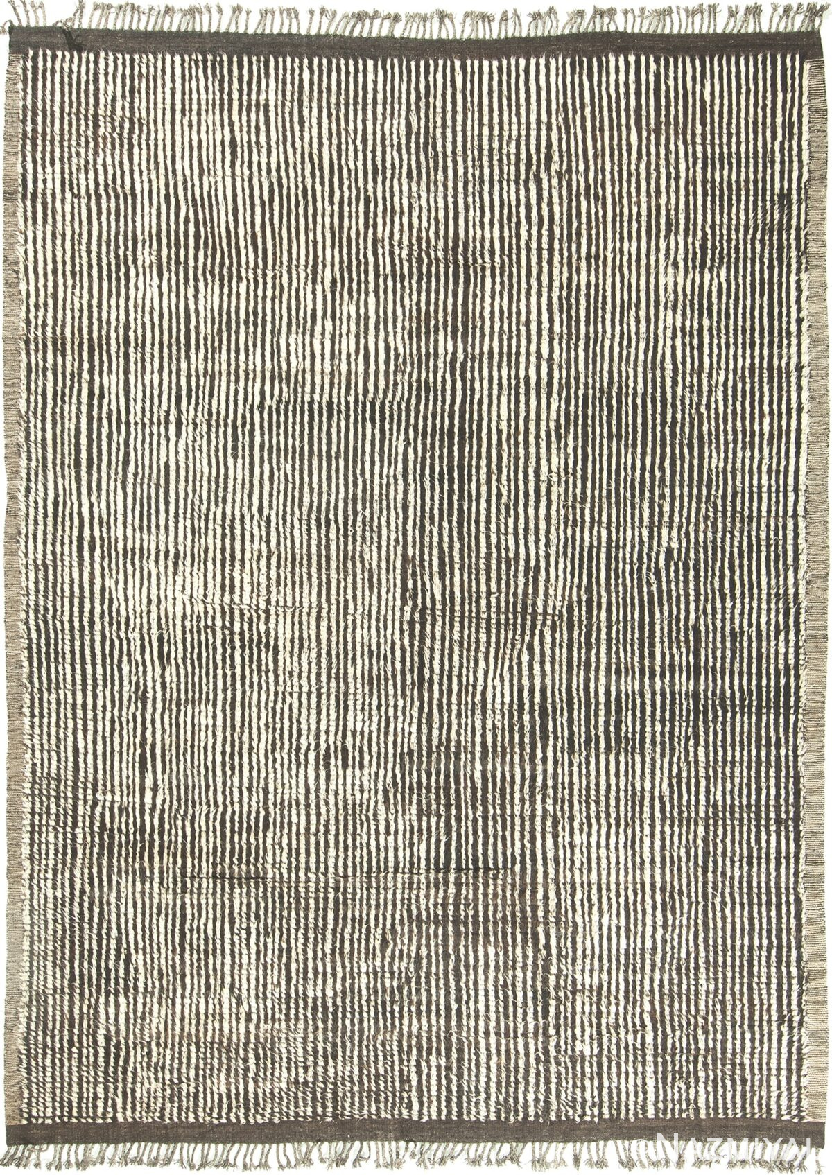 Brown and Ivory Modern Boho Chic Area Rug #142705416 by Nazmiyal Antique Rugs