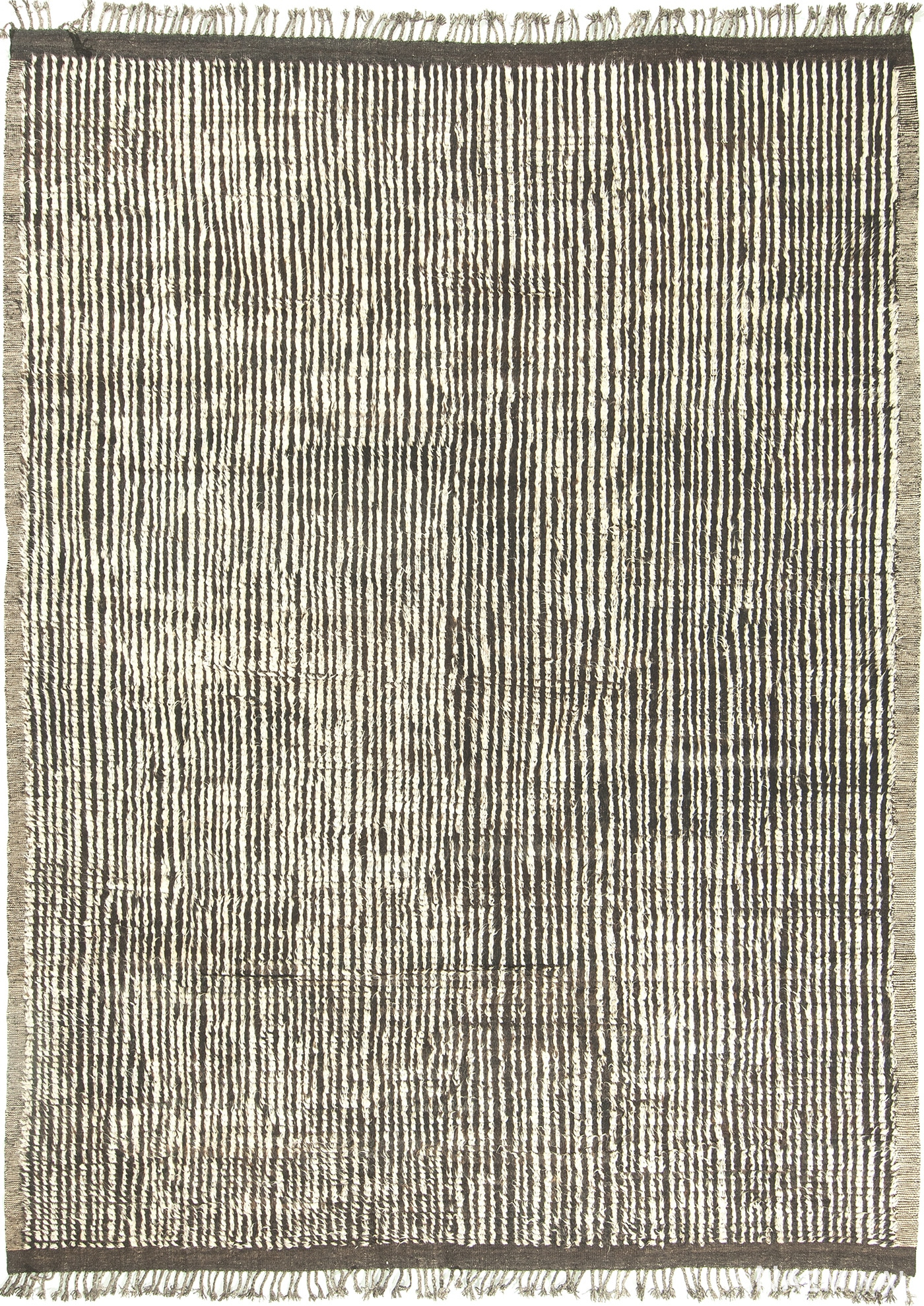Brown and Ivory Modern Boho Chic Area Rug #142705416 by Nazmiyal Antique Rugs