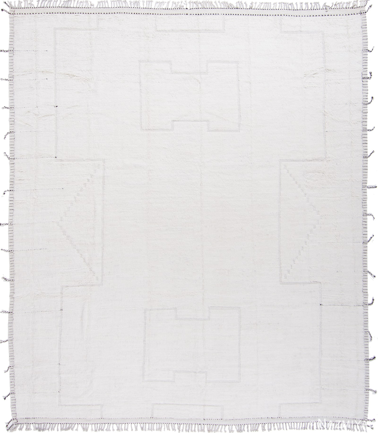 Geometric Tribal Design Modern Boho Chic White Area Rug #142792840 by Nazmiyal Antique Rugs