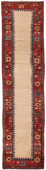 Antique Caucasian Moghan Runner Rug 70170 by Nazmiyal NYC