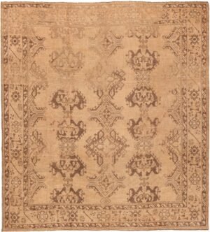 Earth Tone Shabby Chic Antique Turkish Oushak Area Rug #46693 by Nazmiyal Antique Rugs