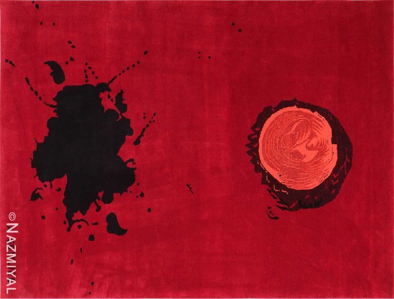 Mid Century Modernist Carpet by Artist Adolph Gottlieb Nazmiyal