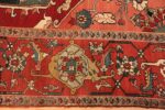 Border Of Antique Persian Serapi Rug 70349 by Nazmiyal NYC