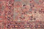 Close Up Shabby Chic Antique Perisan Kerman Rug 70381 by Nazmiyal NYC