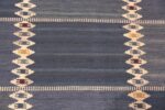 Close Up Vintage Scandinavian Swedish Kilim Rug 70364 by Nazmiyal NYC