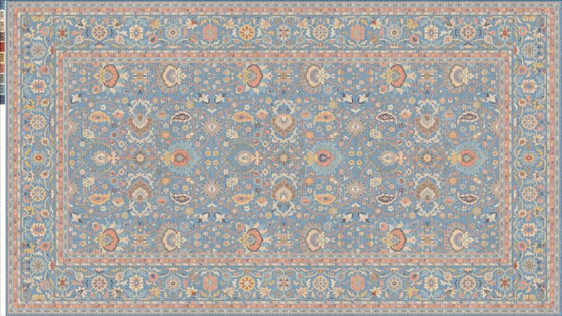 Custom Sultanabad Rug Blue Custom Sultanabad Rug Blue Nazmiyal