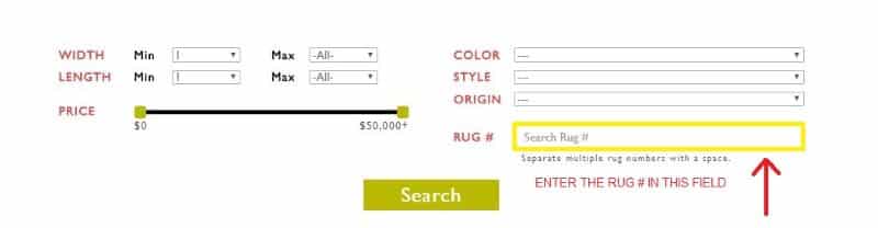How to Search by Rug Number How to Search by Rug Number Nazmiyal