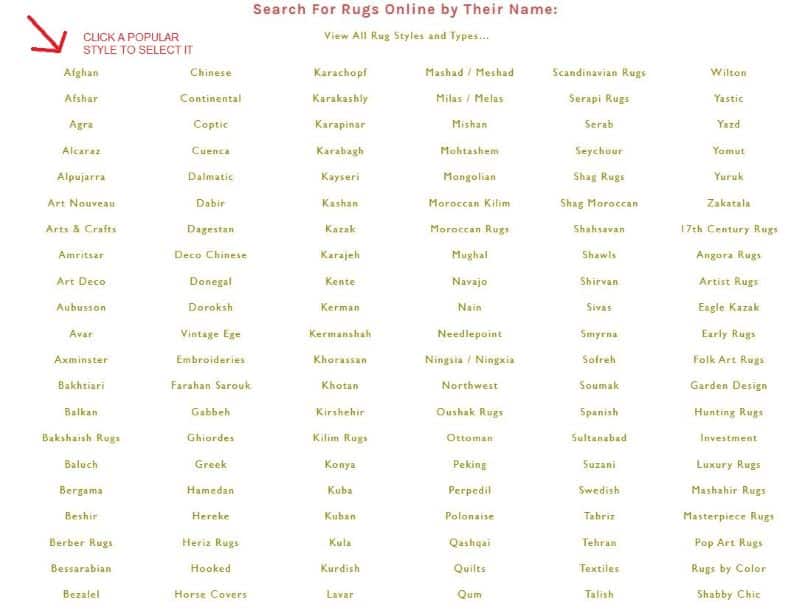 How to Search by Rug Name How to Search by Rug Name Nazmiyal