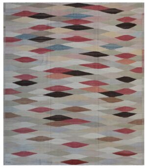 Modern Flat Weave Rug 801843577 by Nazmiyal NYC