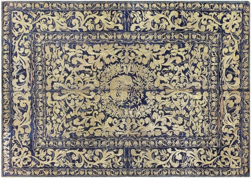 Blue Antique Balkan Embroidery Textile Blue Antique Balkan Embroidery Textile Nazmiyal
