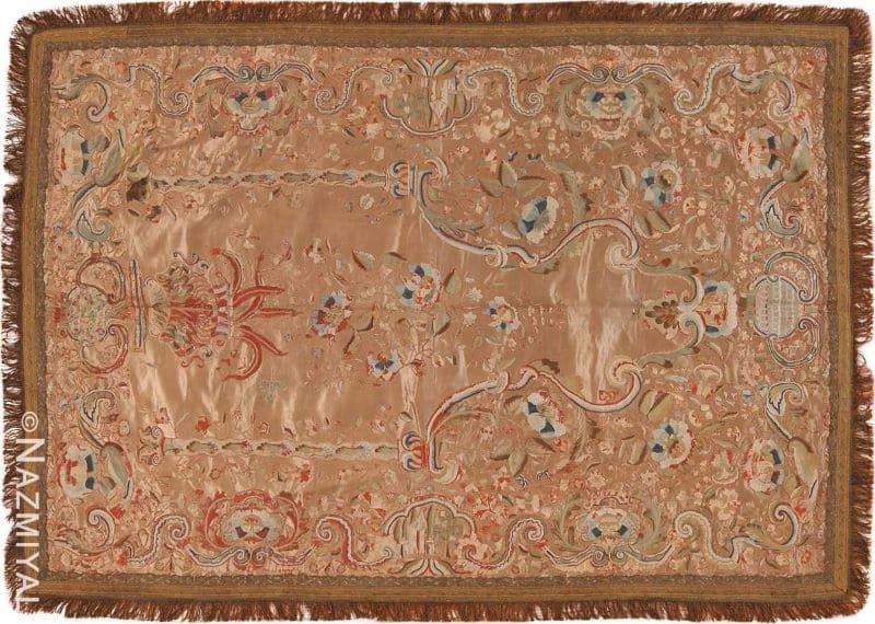 Antique Persian Silk Embroidery Textile Antique Persian Silk Embroidery Textile Nazmiyal