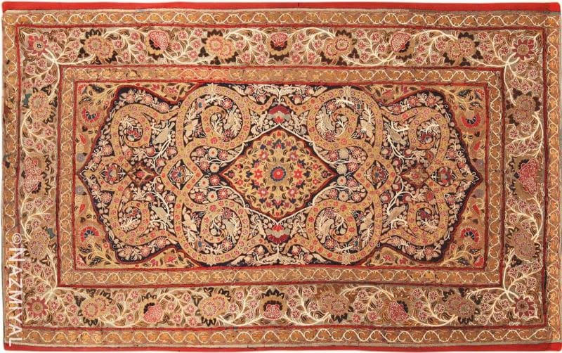 Antique Persian Silk Rashti Embroidery Antique Persian Silk Rashti Embroidery Nazmiyal
