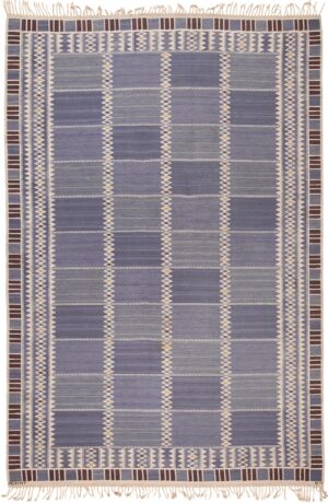 Vintage Scandinavian Swedish Kilim Rug 70364 by Nazmiyal NYC