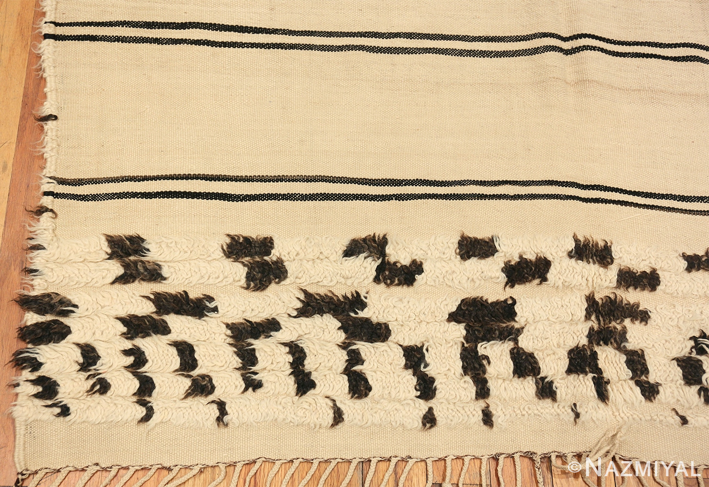 Corner Of Vintage Moroccan Kilim Rug 47218 by Nazmiyal NYC