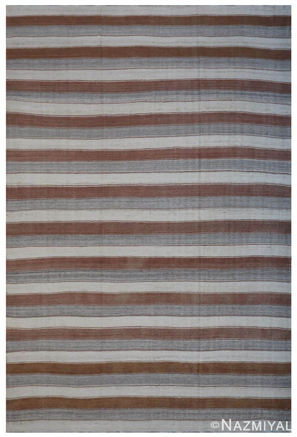 Modern Flat Weave Rug 801686685 by Nazmiyal NYC