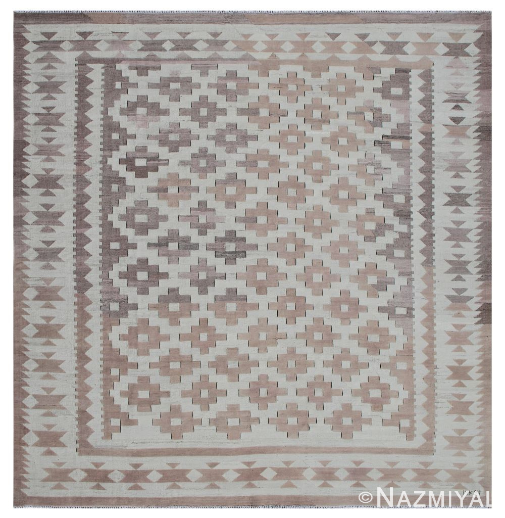 Modern Flat Weave Rug 801828194 by Nazmiyal NYC